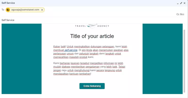 Template customer service -Informasi Layanan Mandiri