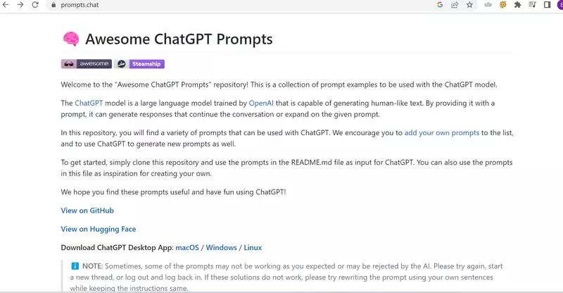 Toold AI Generator Prompts.chat