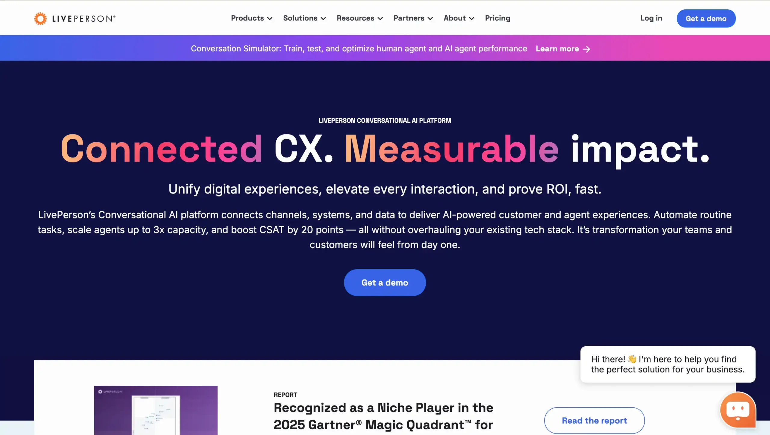 LivePerson Landing Page best enterprise chatbot platform-liveperson