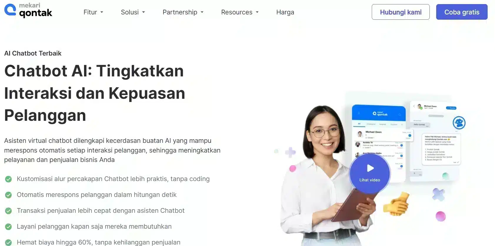 tools ai marketing Mekari Qontak