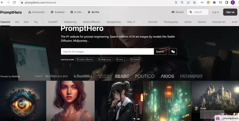 tools ai prompt generator PromptHero
