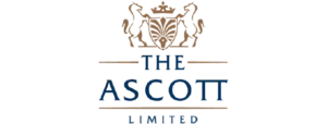 Logo perusahaan menonjol dengan huruf besar, menampilkan nama "The Ascott Limited." Desain berkelas ini mencerminkan profesionalisme dalam industri properti.