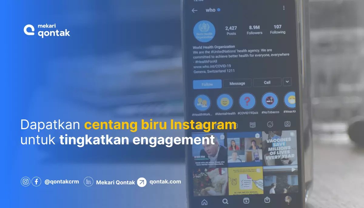 Cara mendapatkan centang biru Instagram