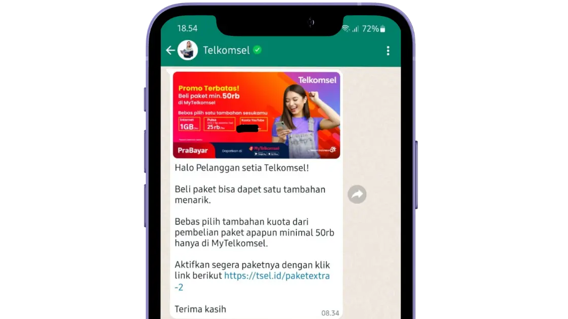 Marketing Conversation Harga WhatsApp API Berdasarkan Marketing Conversation