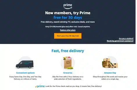 Contoh Paid Loyalty Programs (Amazon Prime) Ilustrasi Paid Loyalty Programs
