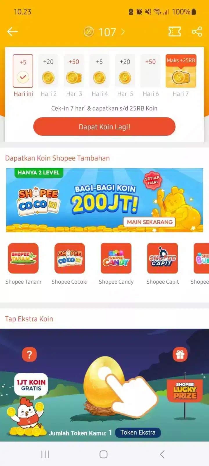 Contoh Points Based Loyalty Program (Shopee) Ilustrasi Points Based Loyalty Program