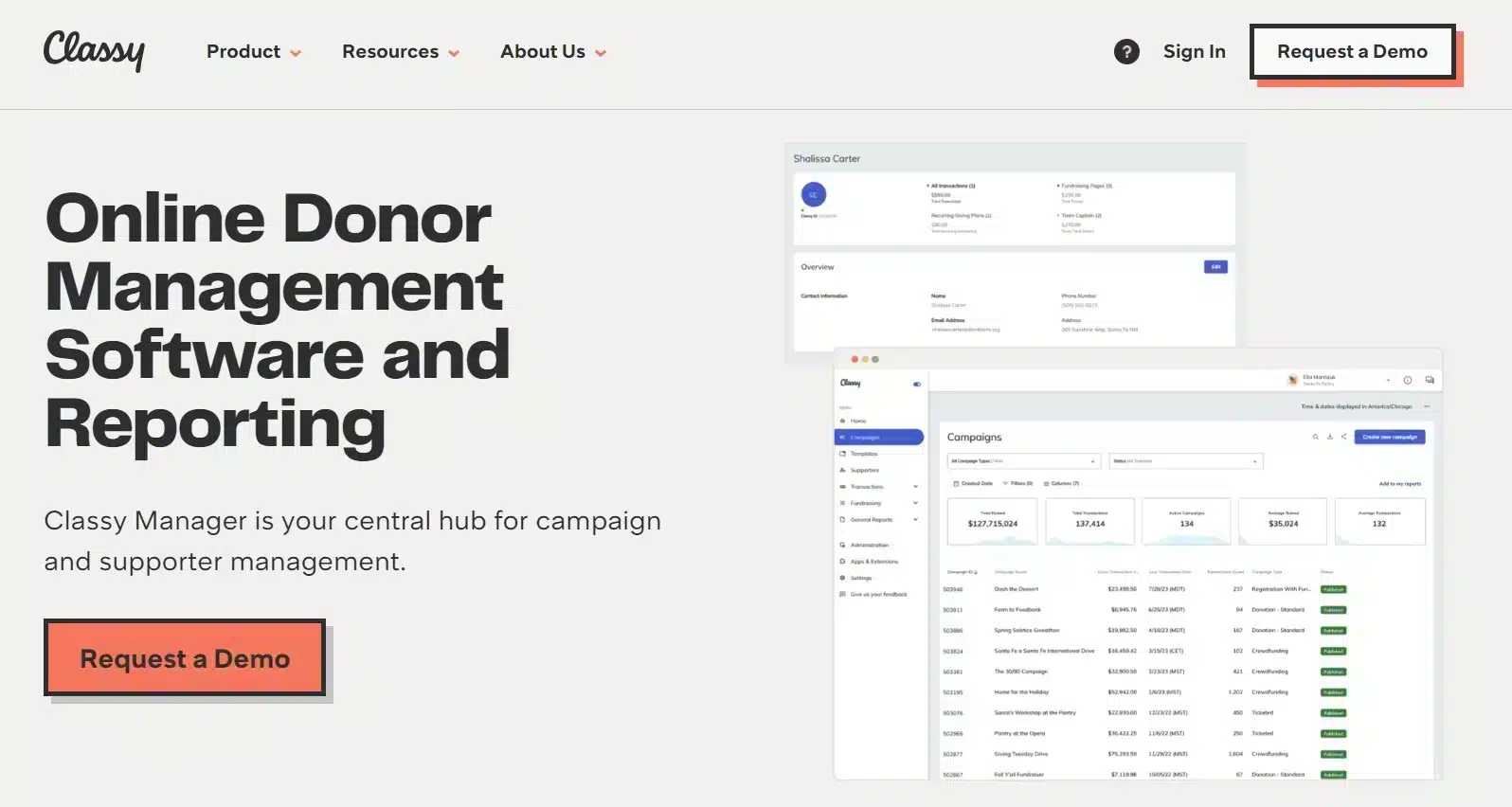 Nonprofit CRM Software_Classy