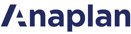 Logo Anaplan ditampilkan dengan teks berwarna biru tua. Identitas merek ini merepresentasikan solusi perencanaan dan manajemen kinerja dalam konteks bisnis.