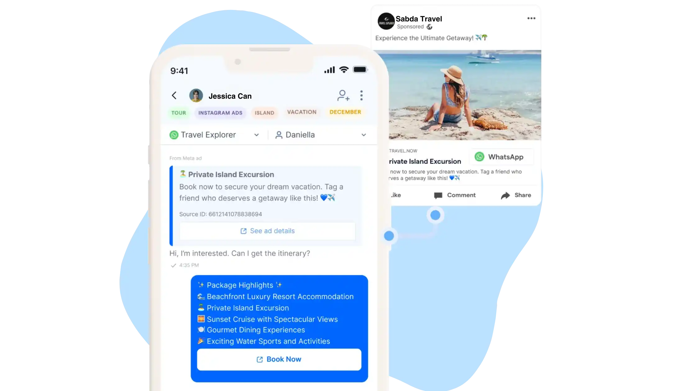 Contoh Penggunaan Click to Chat WhatApsApp di Industri Hospitality Contoh Penggunaan Click to Chat WhatApsApp di Industri Hospitality