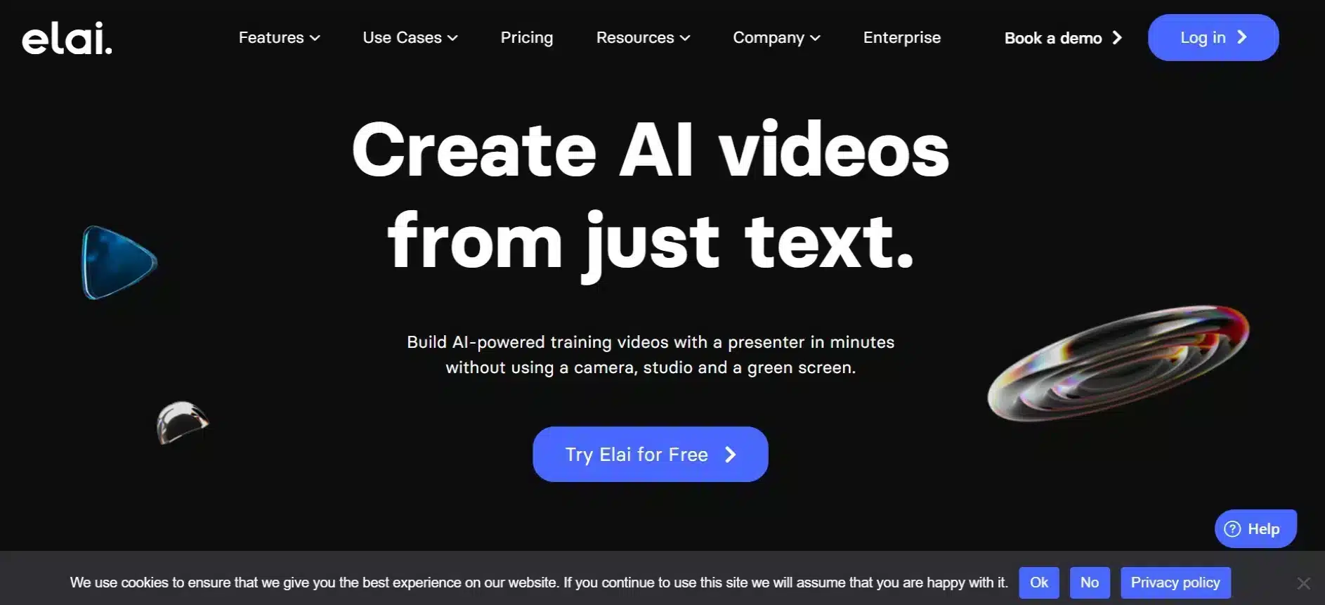 Landing Page Elai Tools AI untuk Video Editor _ Elai.io