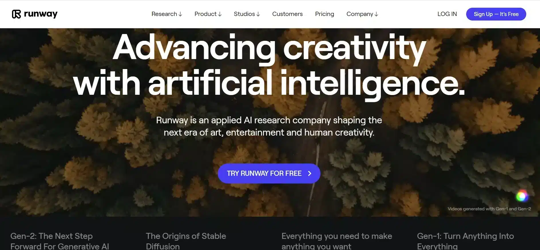 Landing Page Runway Tools AI untuk Video Editor _ Runway