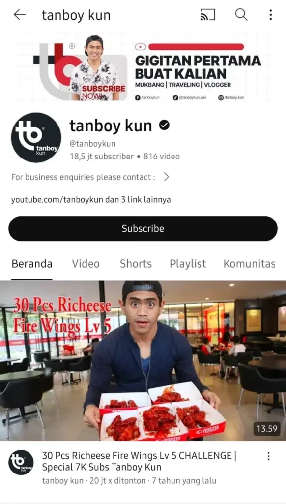 Tanboy Kun Daftar KOL Indonesia_ tanboy kun