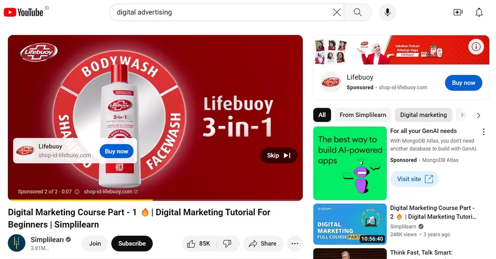 Contoh Digital Advertising Youtube Contoh Digital Advertising Youtube