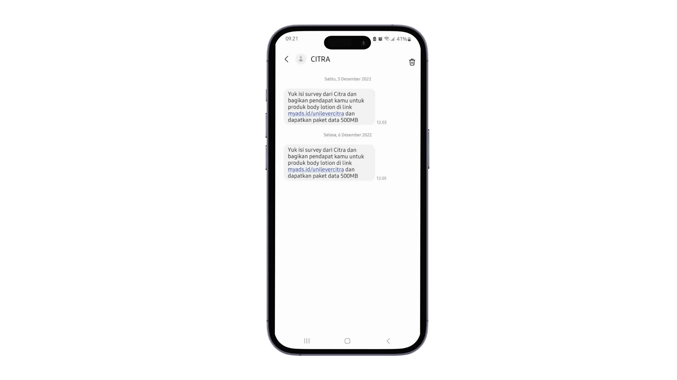 Contoh Penggunaan SMS Blast_Survei kepuasan Pelanggan Contoh Penggunaan SMS Blast_Survei kepuasan Pelanggan