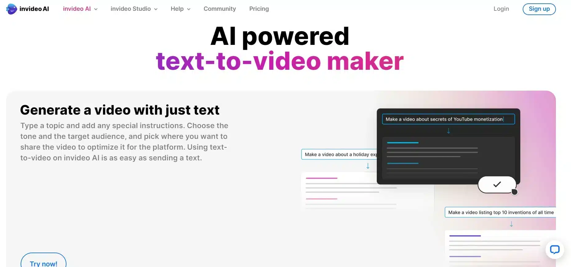 Video AI Generator_inVideo