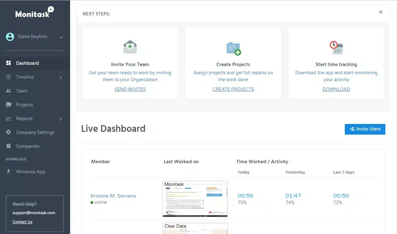 Aplikasi Tracking Karyawan monitask