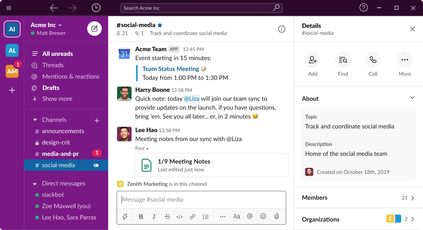 Aplikasi Tracking Karyawan slack