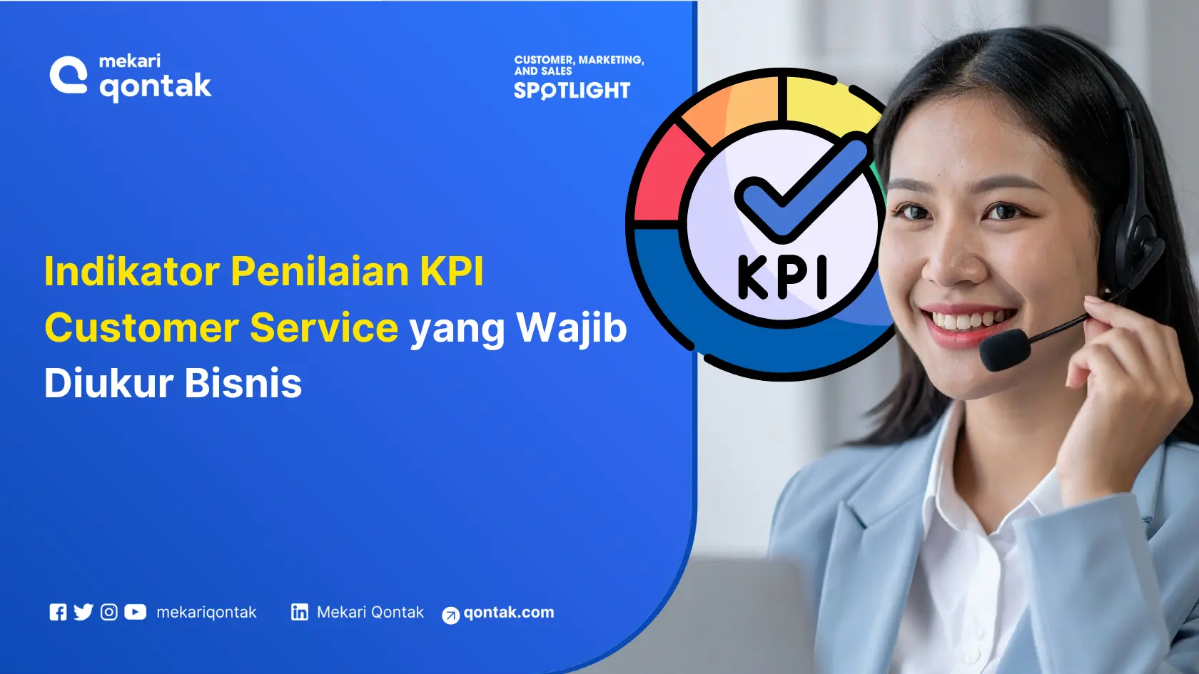 Indikator KPI untuk layanan pelanggan ditampilkan secara profesional, dengan informasi penting tentang pengukuran kinerja bisnis di latar belakang.