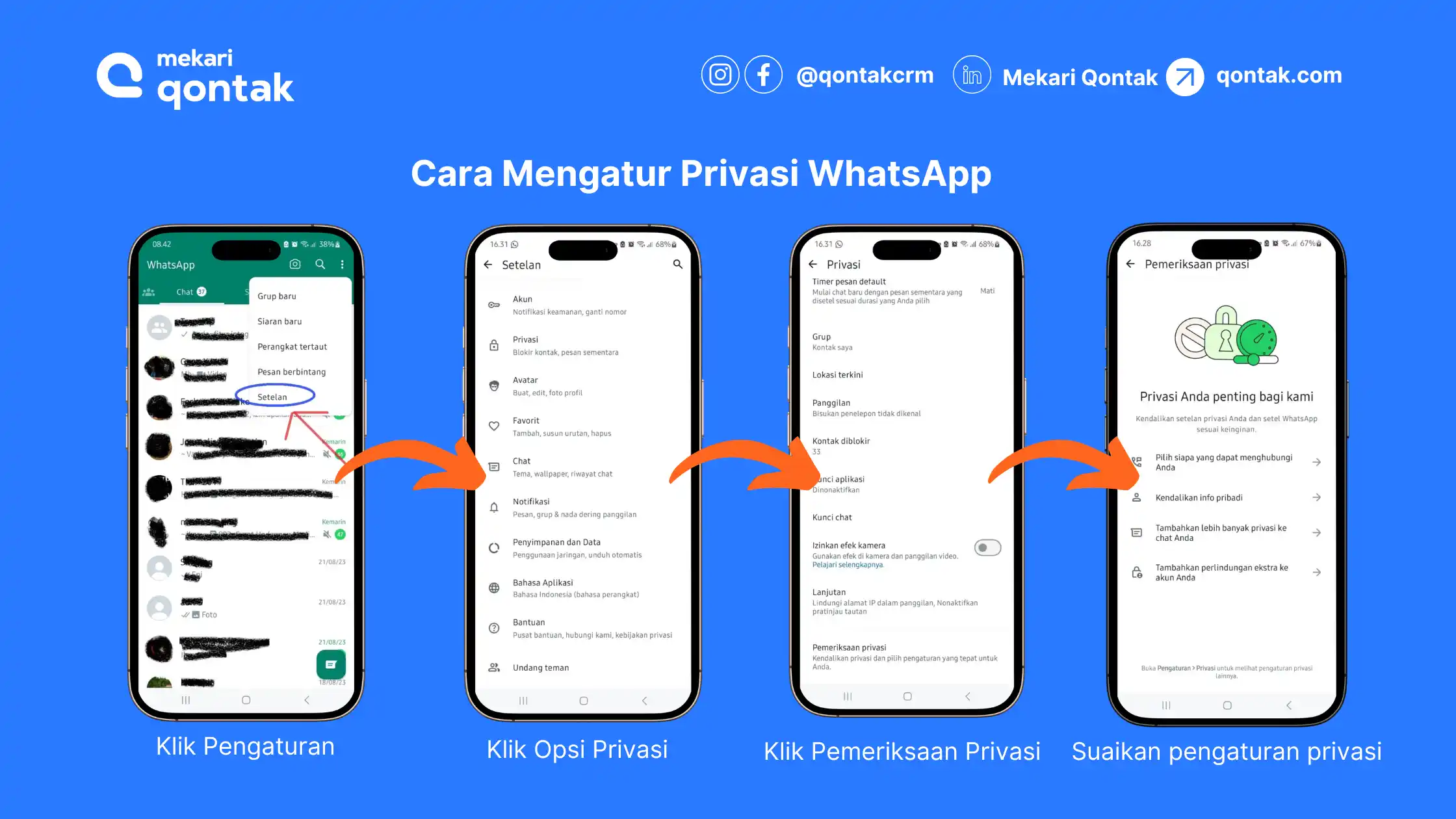 Cara Mengatasi Spam Menggangu di WhatsApp dengan Mengatur Privasi WhatsApp