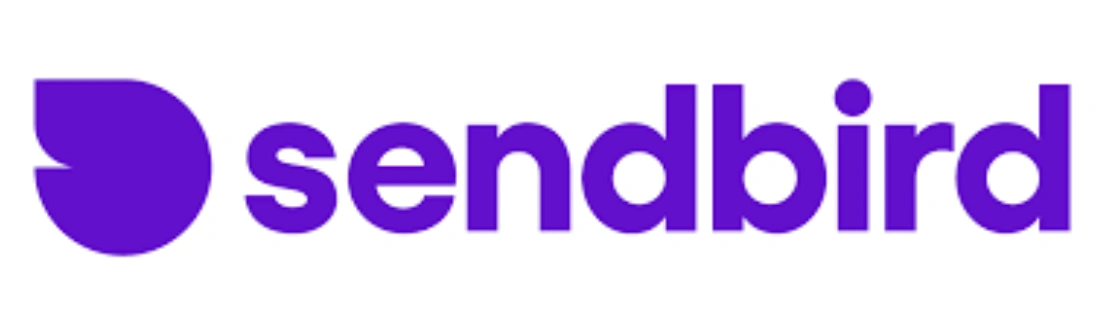 Tulisan "sendbird" berwarna ungu terlihat jelas. Ini merupakan logo aplikasi komunikasi yang menawarkan solusi chat dan integrasi untuk berbagai platform.