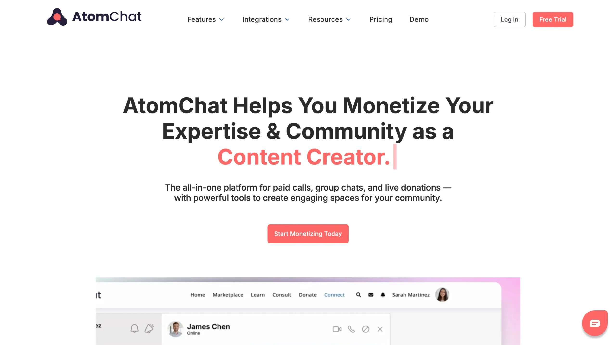 Atomchat-aplikasi chat marketplace