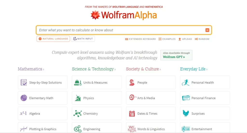 Alternatif Search Engine Terbaik Selain Google_WolframAlpha