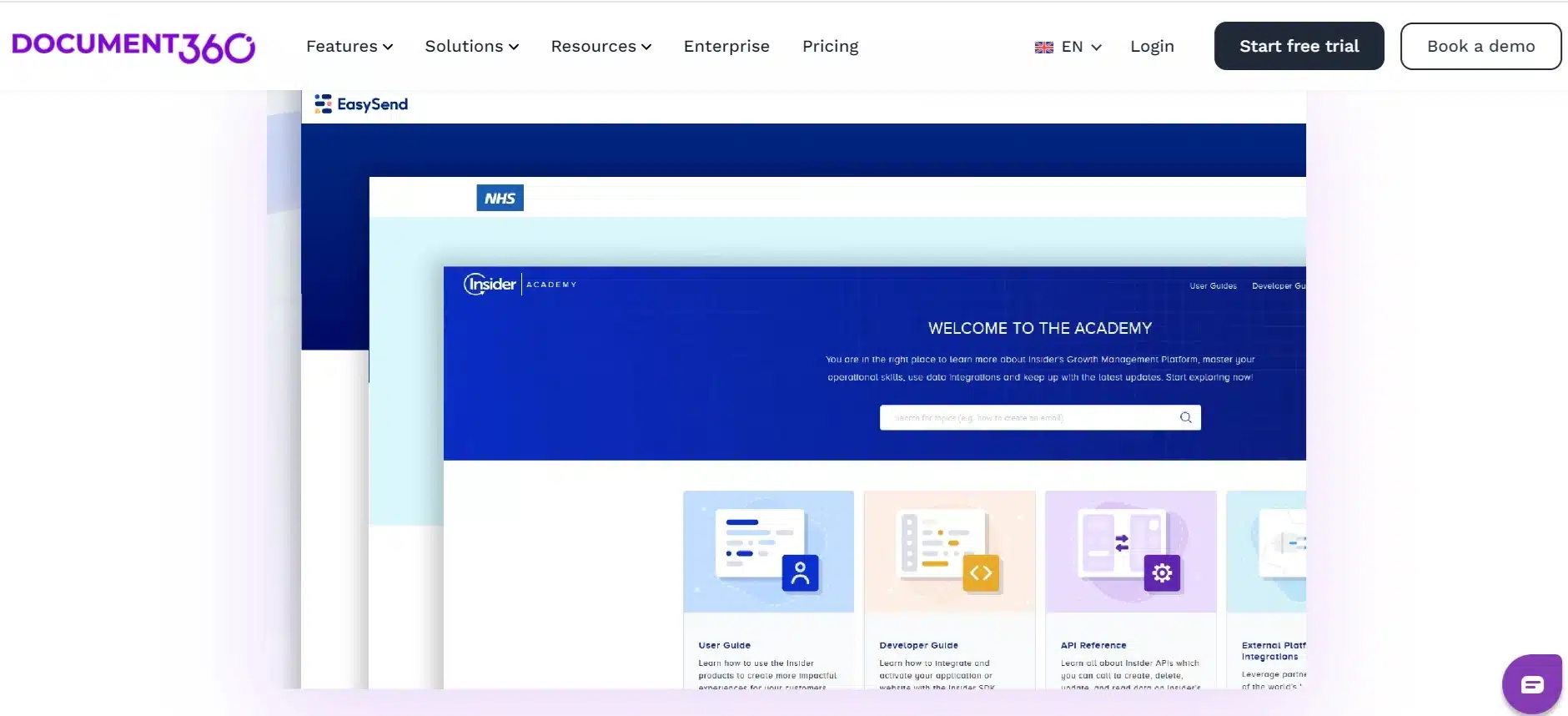 Landing Page Document360 Software Knowledge Base Terbaik - Document360