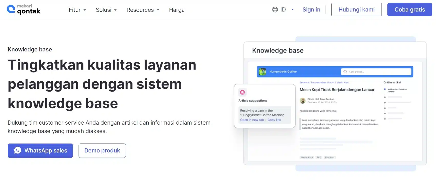 Landing Page Mekari Qontak Software Knowledge Base Terbaik - Mekari Qontak