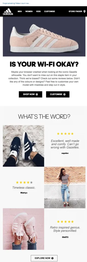 Contoh Drip Marketing Adidas Contoh Drip Marketing - Adidas