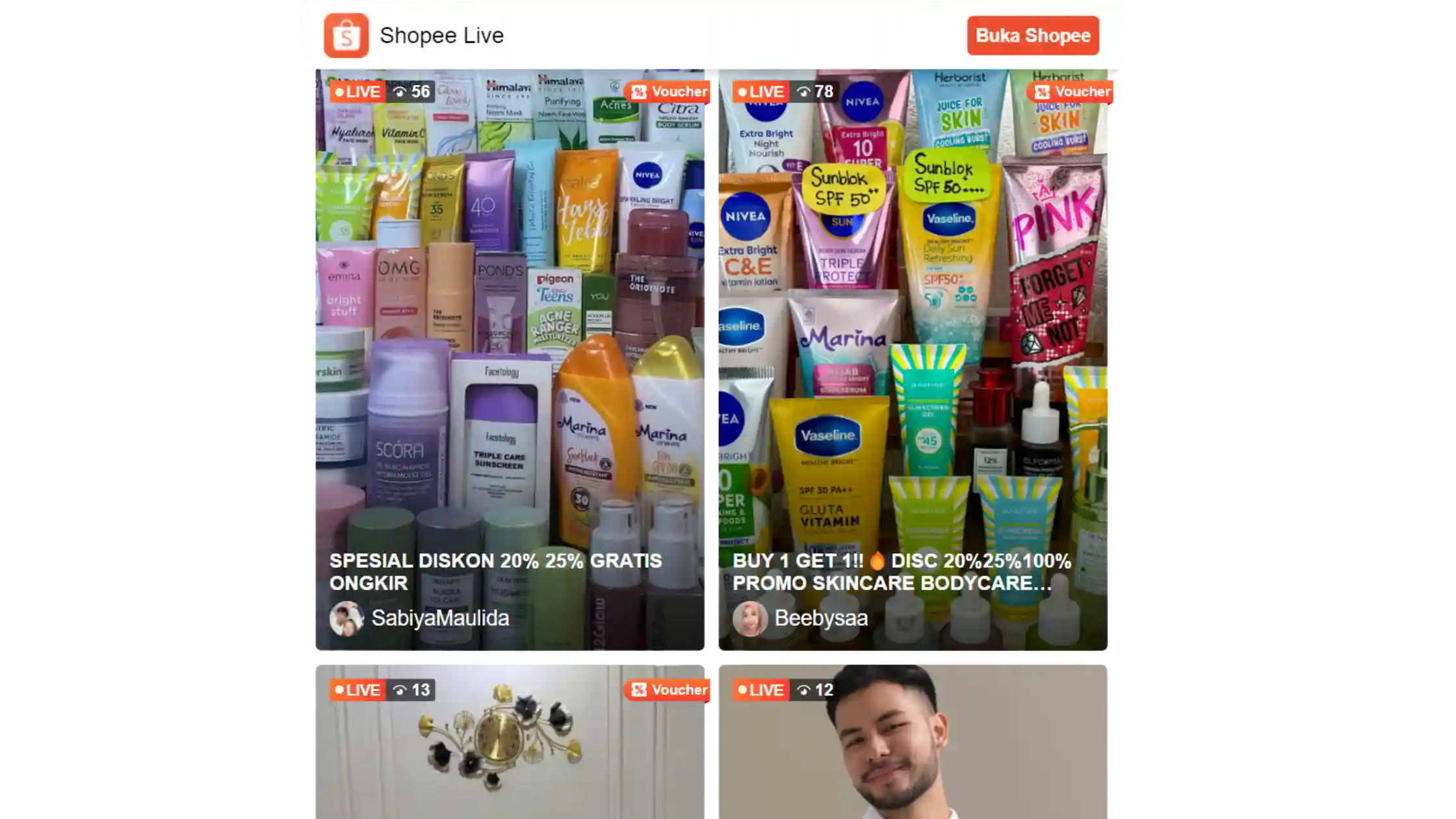 Platform Live Streaming Marketing -Shopee