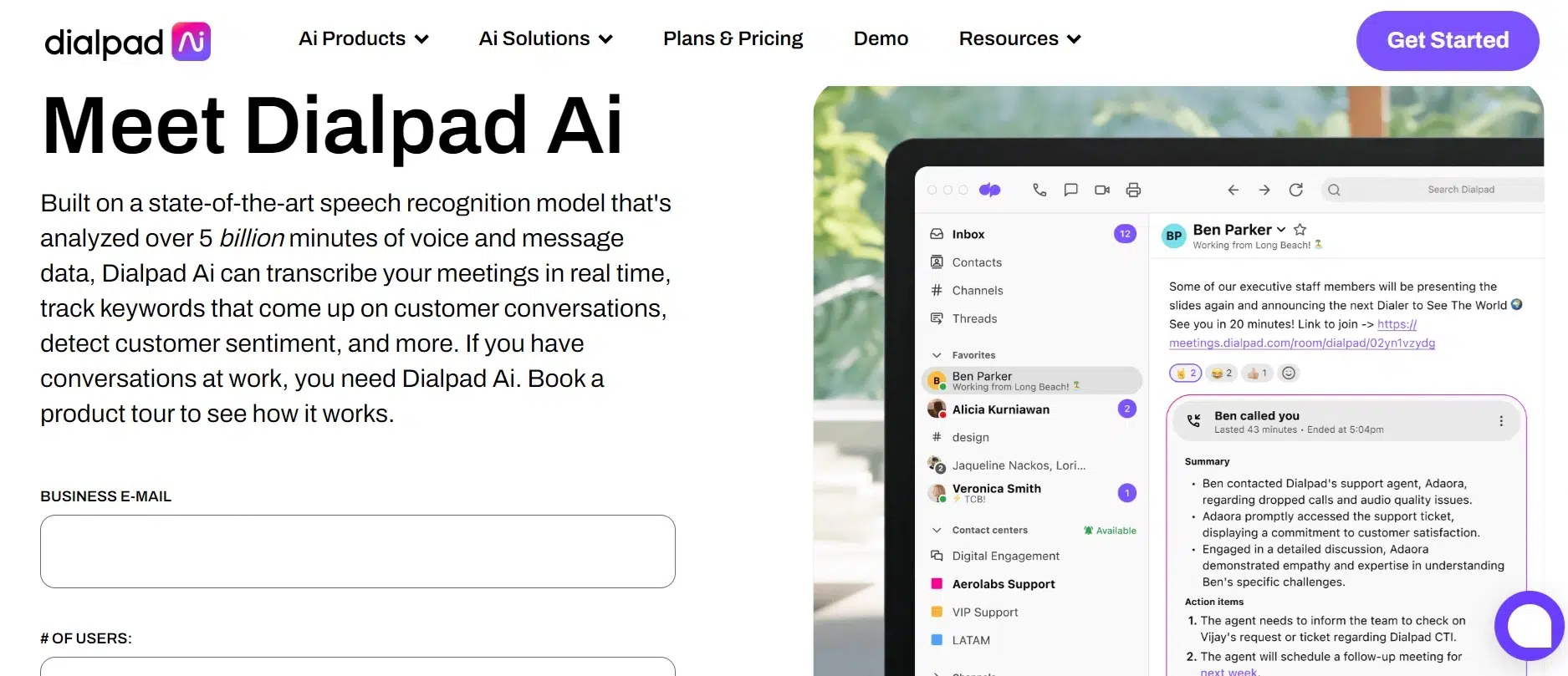 Landing Page Dialpad Software AI Customer Service_Dialpad AI