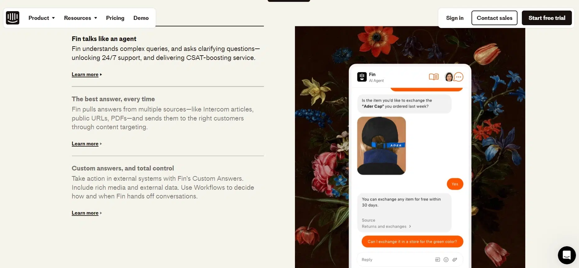 Landing Page Intercom Software AI Customer Service_ Intercom