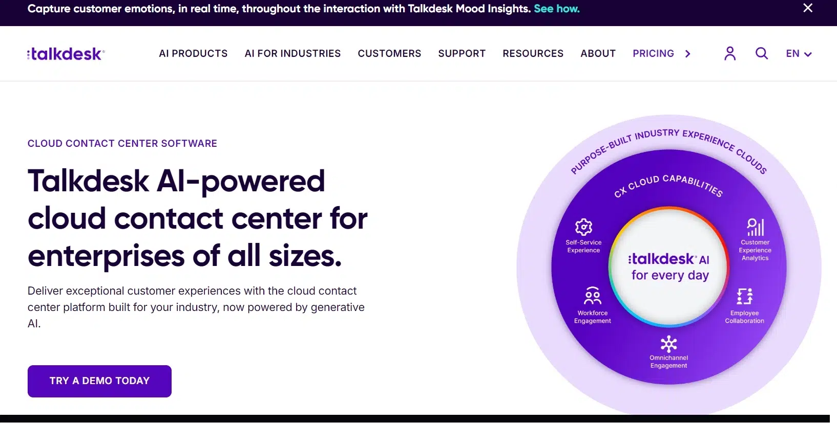 Landing Page Talkdesk Software AI Customer Service_ Talkdesk