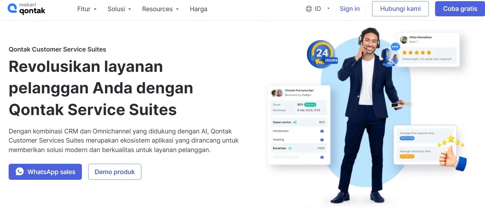 Landing Page Mekari Qontak Software AI Customer Service_Mekari Qontak