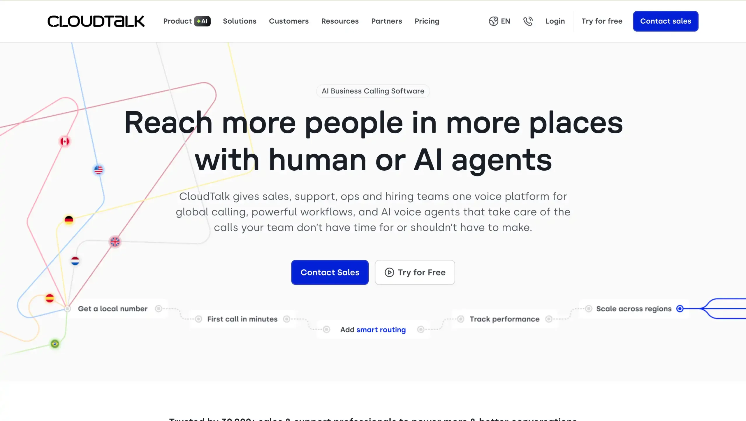 Landing Page CloudTalk Software ai customer service-CloudTalk