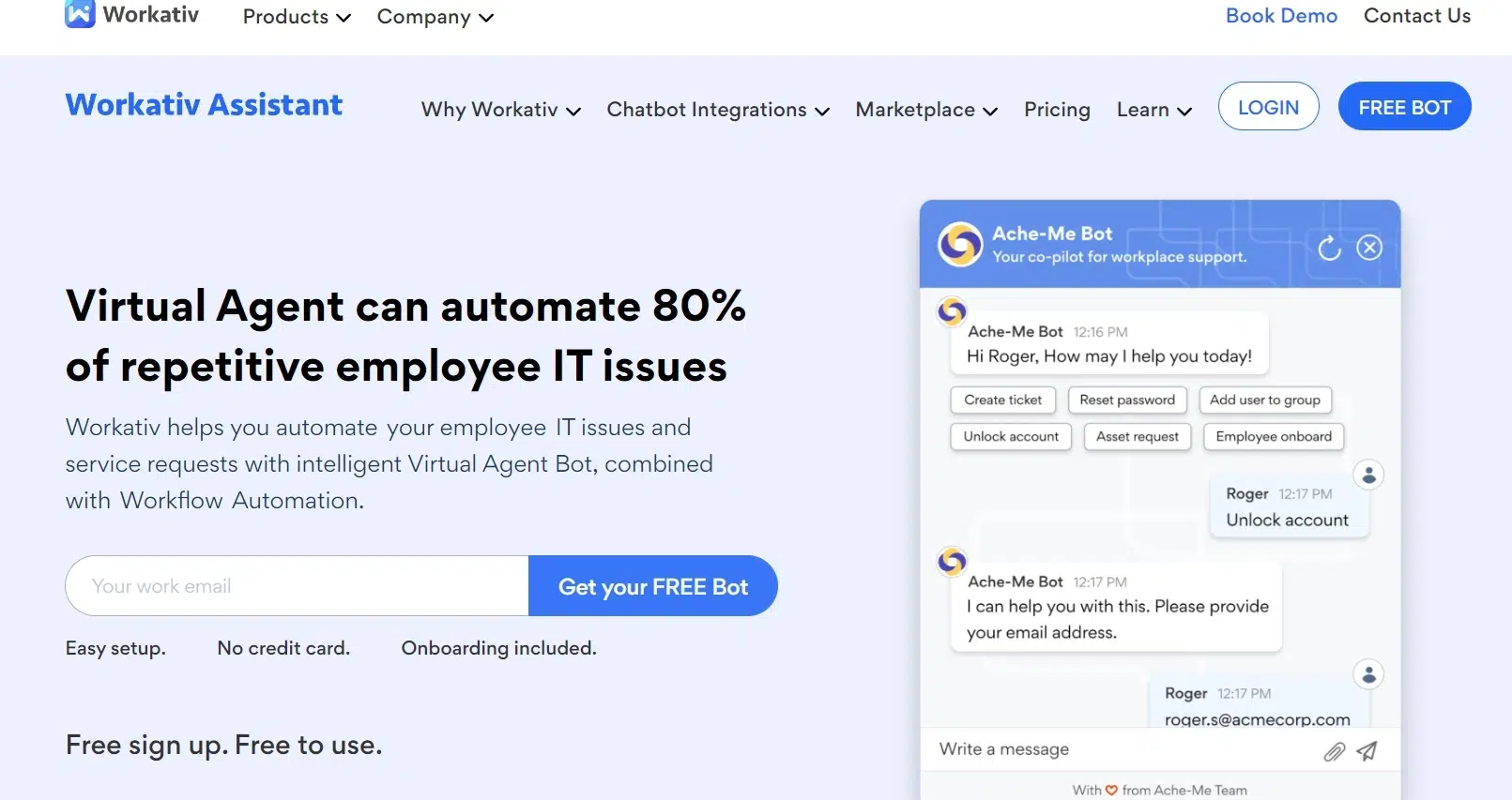 Software Chatbot Service Desk_Workativ