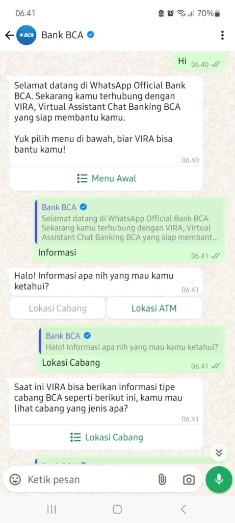 Virtual Assistant Chat Banking BCA Contoh Penerapan AI Omnichannel_Vira BCA