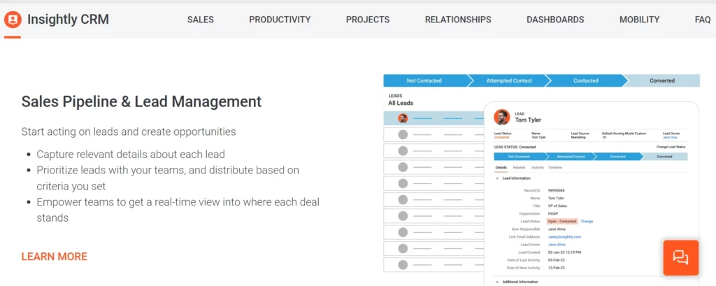 Tampilan Halaman Homepage Sales Tools Insightly Halaman Homepage Sales Tools Insightly