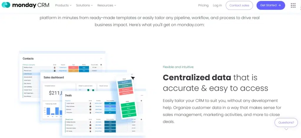 Halaman Tampilan Sales Tools Monday CRM Tampilan Sales Tools Monday CRM