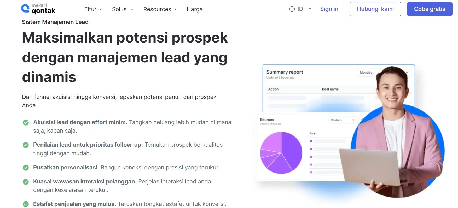 Landing Page Mekari Qontak Software B2B Lead Generation_Mekari Qontak