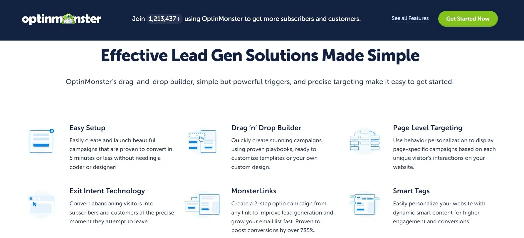 Landing Page Optinmonster Software B2B Lead Generation_OptinMonster