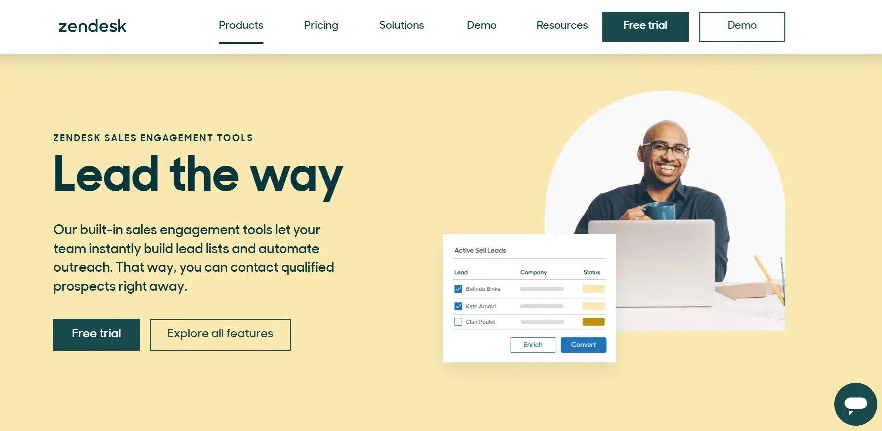 Landing Page Zendesk Sell Software B2B Lead Generation_Zendesk Sell