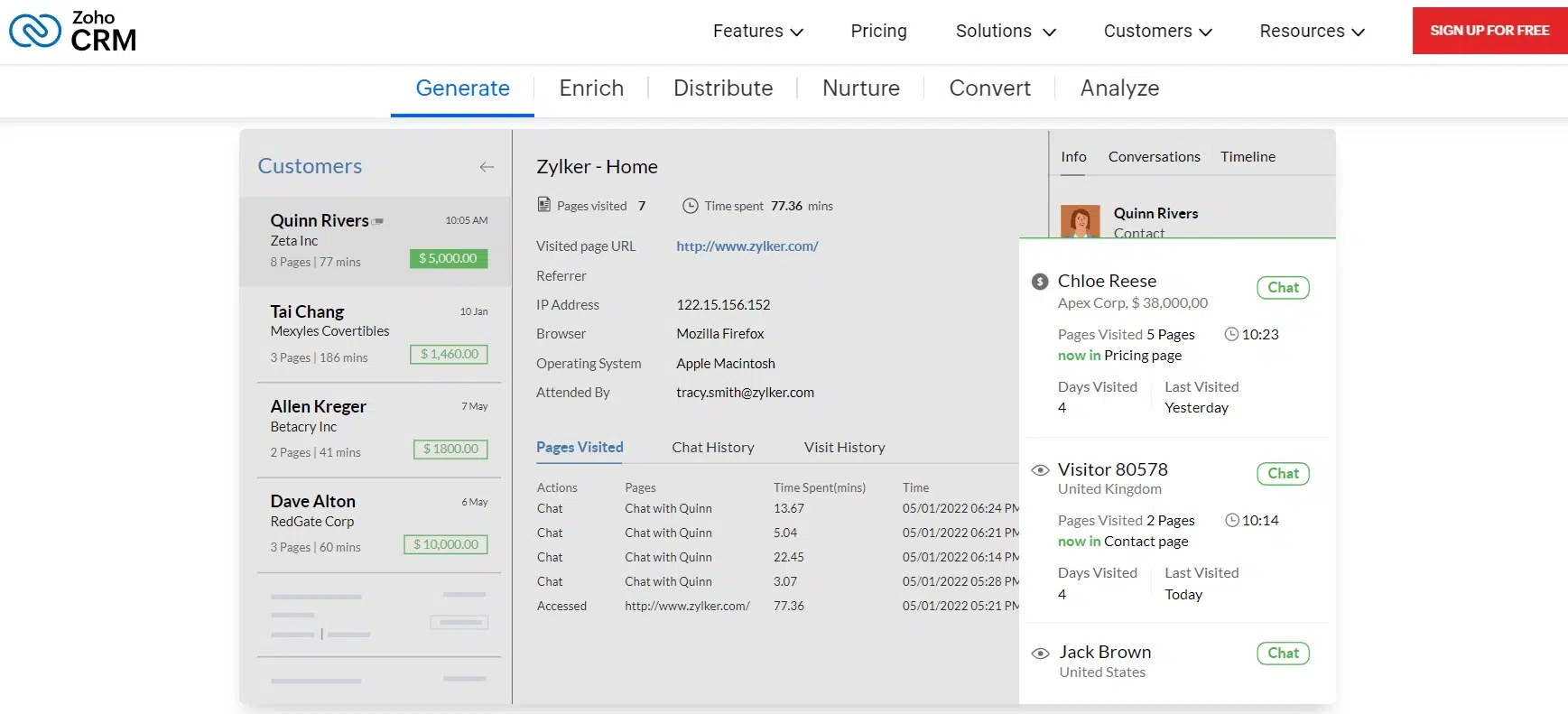Landing Page Zoho CRM Software B2B Lead Generation_Zoho CRM