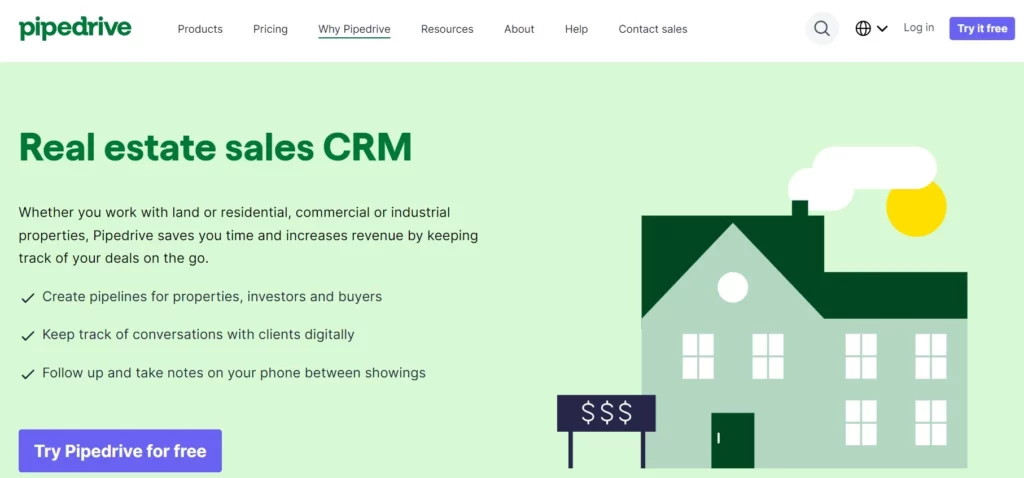 Pipedrive Software CRM terbaik untuk real estate -Pipedrive