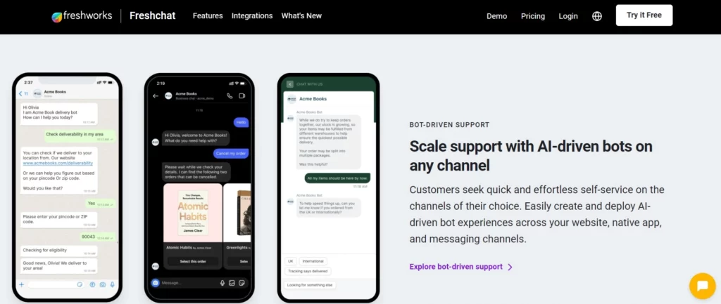 Tampilan Halaman Homepage Software Chatbot Customer Service Freshchat Halaman Homepage Software Chatbot Customer Service Freshchat