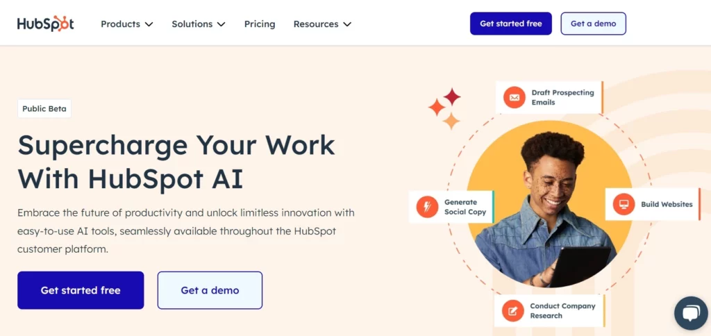 Tampilan Halaman Homepage Software Chatbot Customer Service HubSpot Halaman Homepage Software Chatbot Customer Service HubSpot