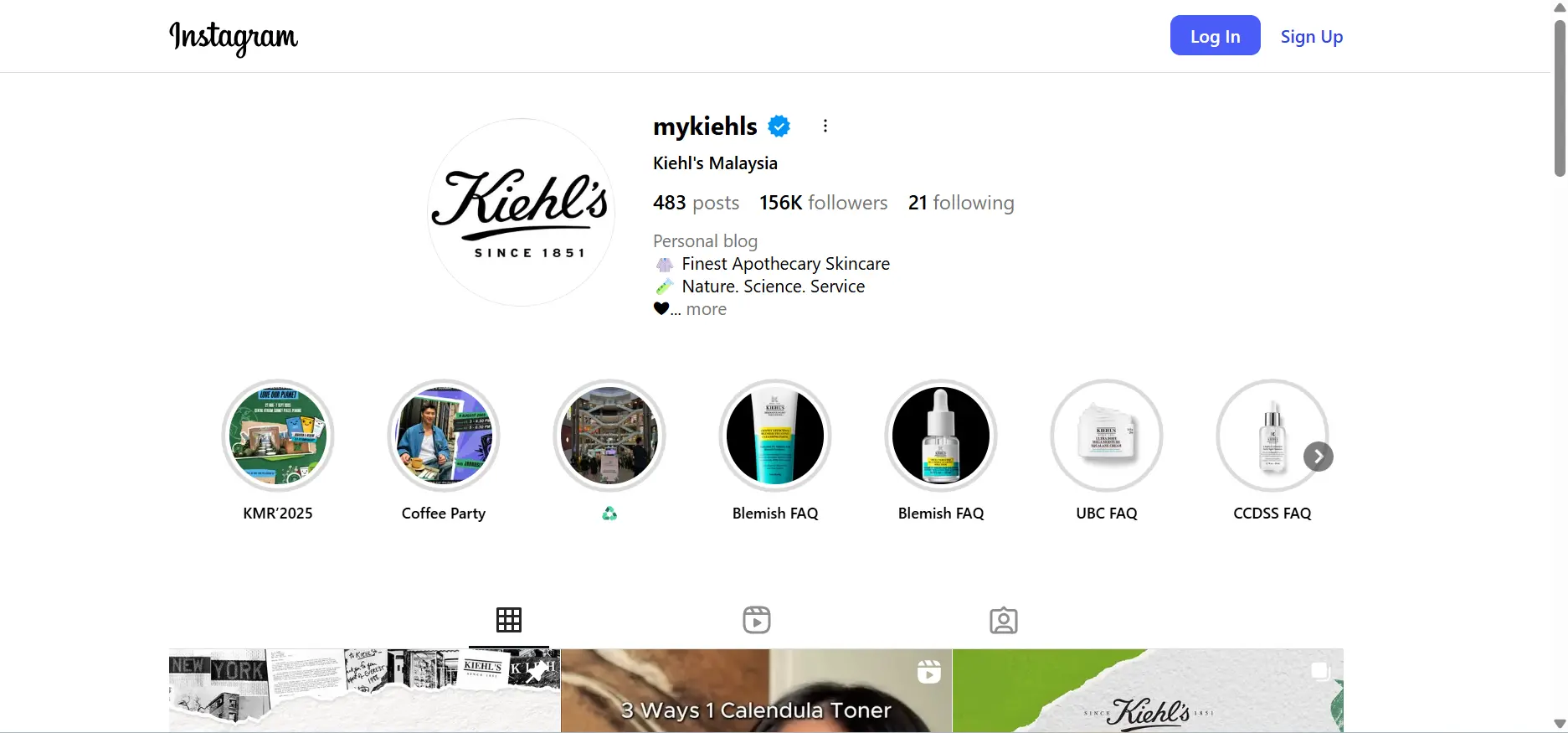 Kiehl's Malaysia Contoh Chatbot Instagram_Kiehl's Malaysia