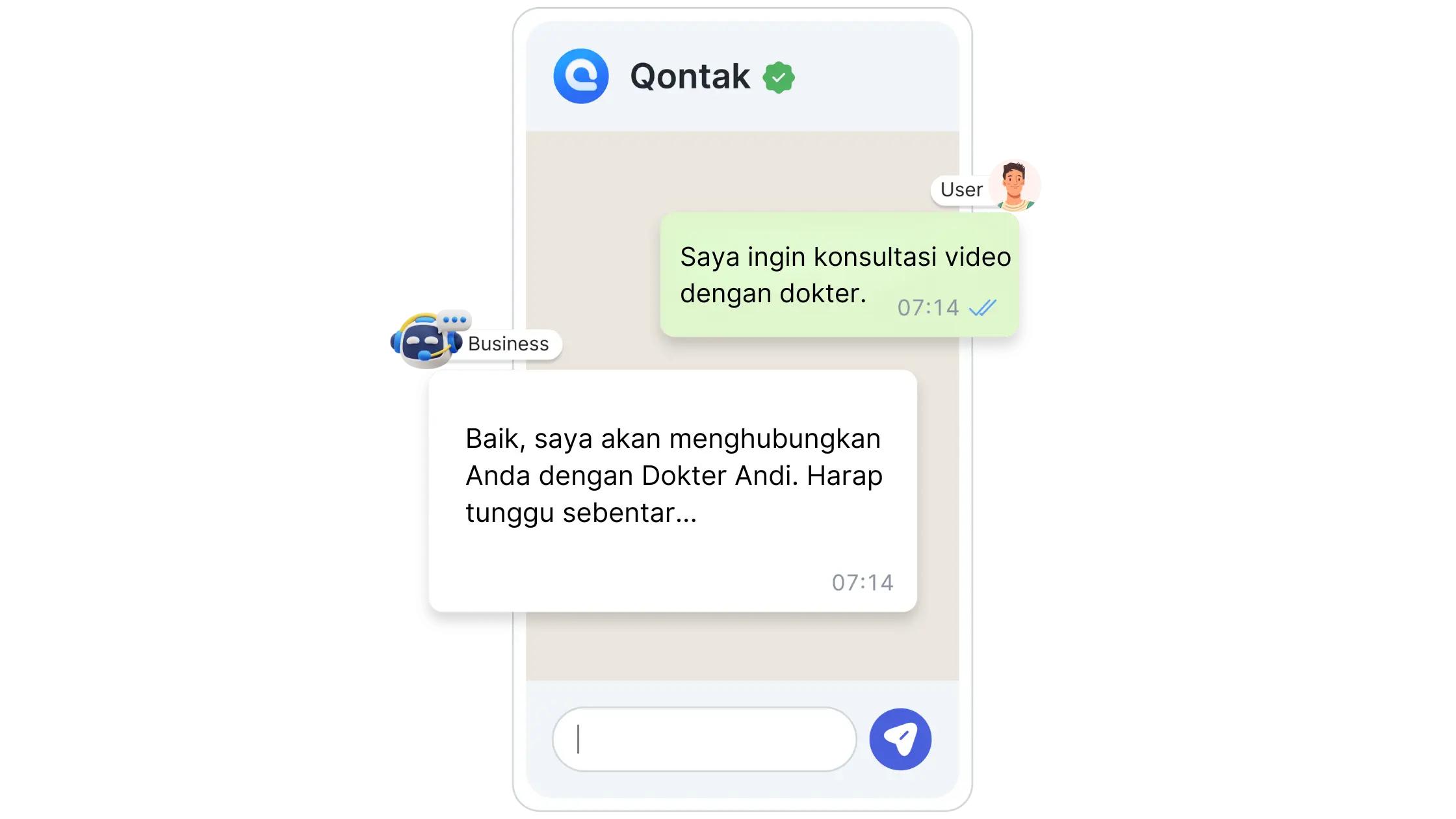 Menghubungkan dengan Tenaga Medis Chatbot untuk kesehatan_Menghubungkan dengan Tenaga Medis