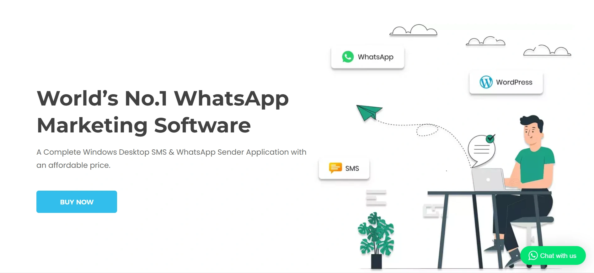Homepage of the Best Bulk WhatsApp Sender Software Rapid Texter