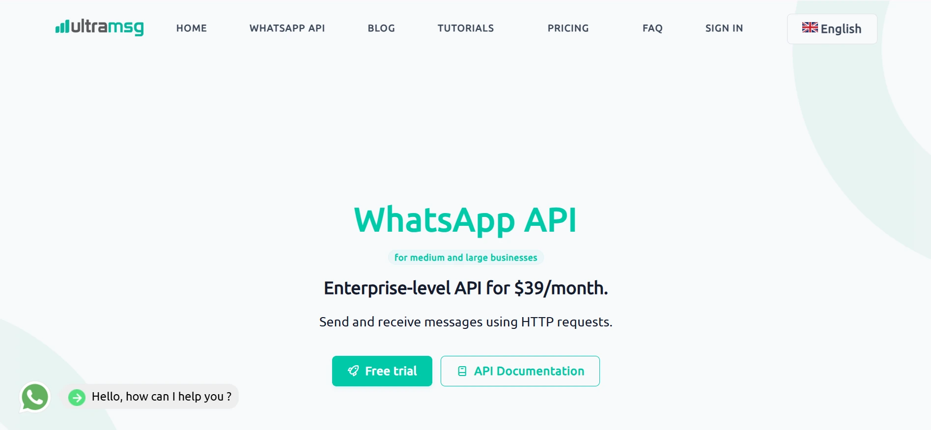 Homepage of the Best Bulk WhatsApp Sender Software Ultramsg